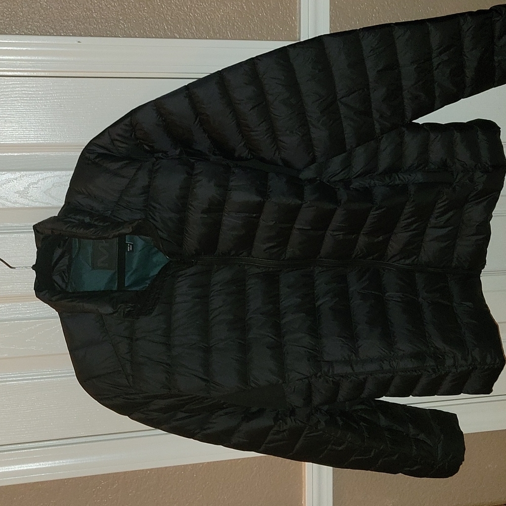 MICHAEL KORS MENS PUFFER JACKET XL BLACK WITH GREEN INSIDE  NEW WITHOUT TAGS